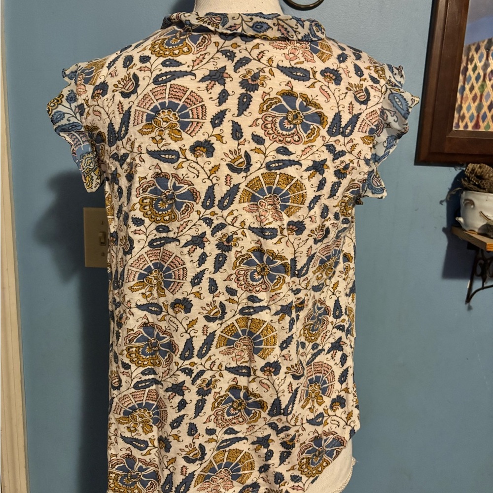 Lucky Brand, Floral, Ruffle Top - Picture 6 of 8